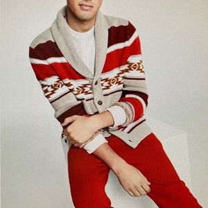 Sun + Stone  Men’s Striped Cardigan Sweater